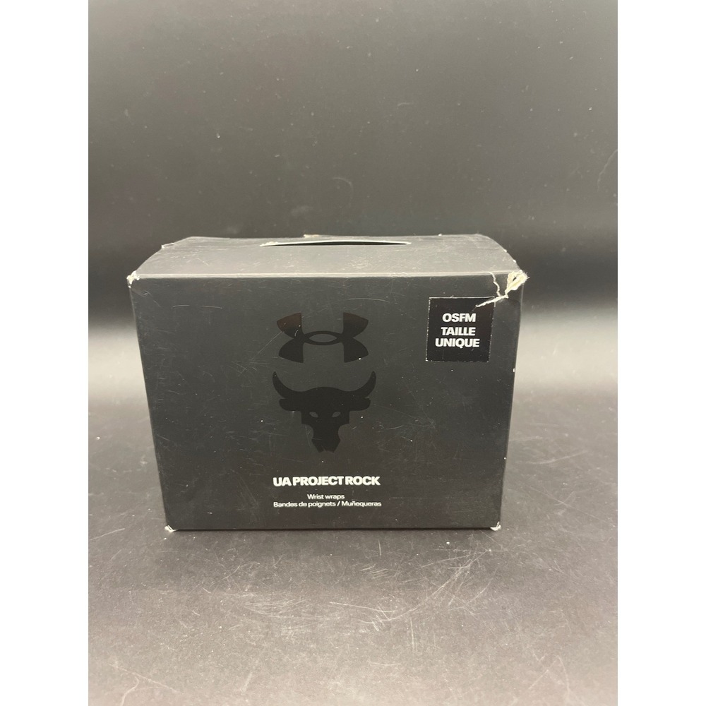 Under Armour Project Rock Wrist Wraps Black OSFA 1356684 Weightlifting Training